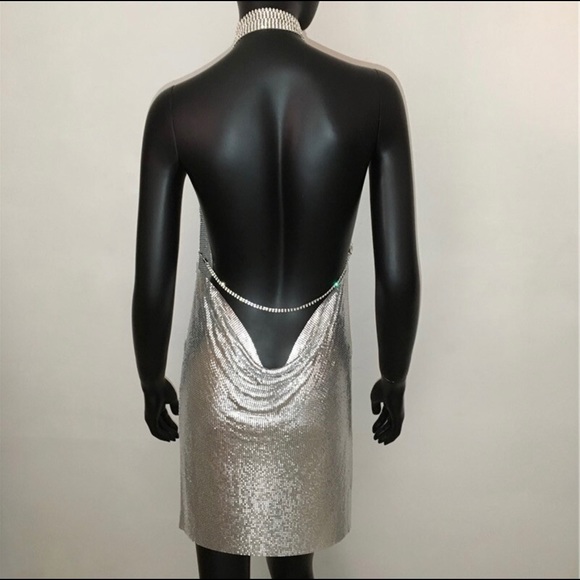🎉Host Pick🎉Backless Metal Mesh Chain Dress - Picture 4 of 7